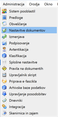 Nastavitve dokumentov